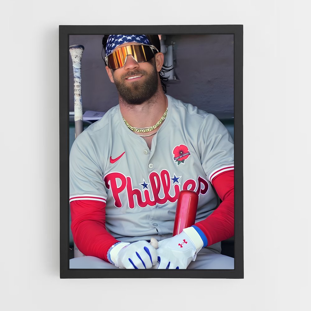 Poster Bryce en Attente – affiche Baseball (vue 2)